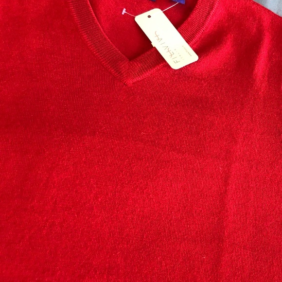 Alan Flusser Men's Sweater Sleeveless V-Neck Merino Wool XL NWT - Picture 3 of 12